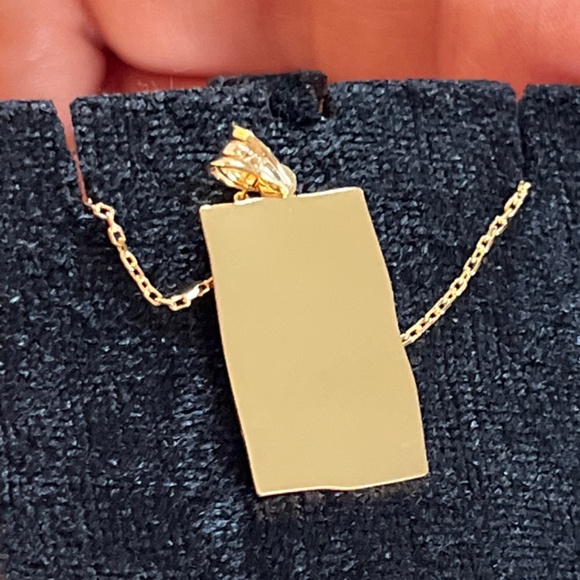 Zodiac Taurus Bill Tarot Card Gold Necklace - Picture 6 of 7